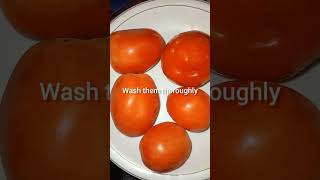 how to preserve tomatoes for long time #shorts | remove tomatoes skin