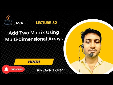 Core Java Part52 How To Add Two Matrices Using Multi Dimensional Arrays In Java Java Javaarrays