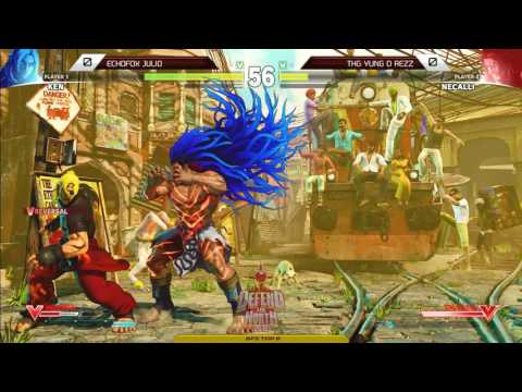 Street Fighter 5 Tournament: Defend the North 2016 Top 8 - EF Julio (Ken) v Yung D Rezz (Necalli)