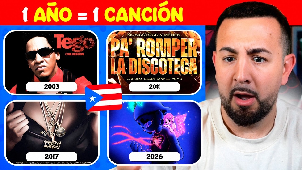 PAPI GAVI REACCIONA A "SALVA UNA CANCIÓN DE REGGAETÓN PR POR CADA AÑO (2000-2026)