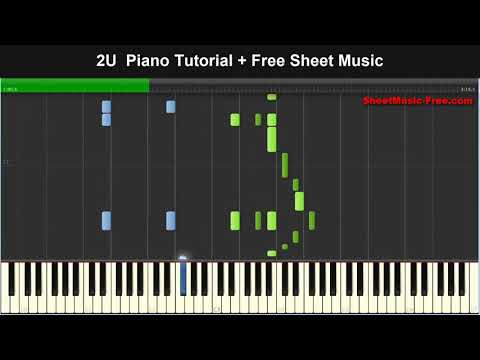 2U Piano Tutorial + FREE Sheet Music - Justin Bieber ft David Guetta