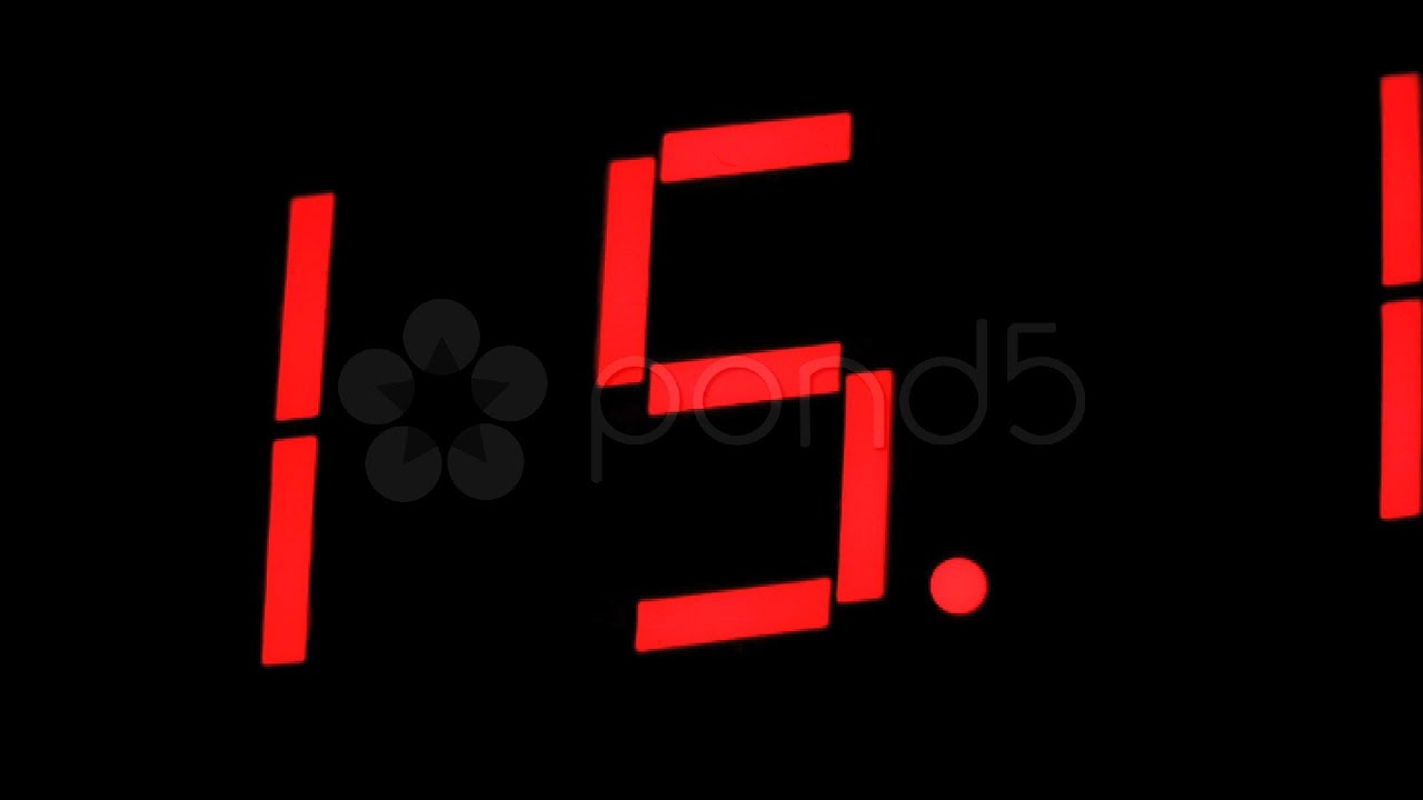 Digital Timer Countdown. Stock Footage