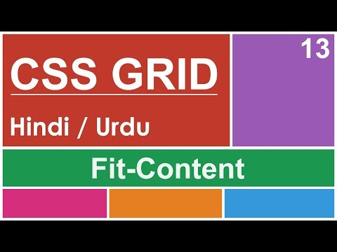 CSS Grid Fit Content Tutorial in Hindi Urdu