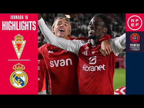 Resumen #PrimeraFederación | Real Murcia CF 3-1 Real Madrid Castilla | Jornada 16 | Temporada 24/25