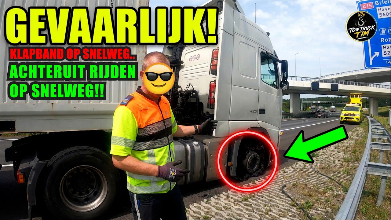 Vrachtwagenchauffeur in nood.. RWS Was er gelukkig snel bij!