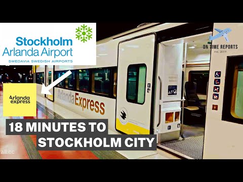 Aeroporto Stockholm Arlanda (ARN) para o trem Arlanda Express para a cidade de Estocolmo
