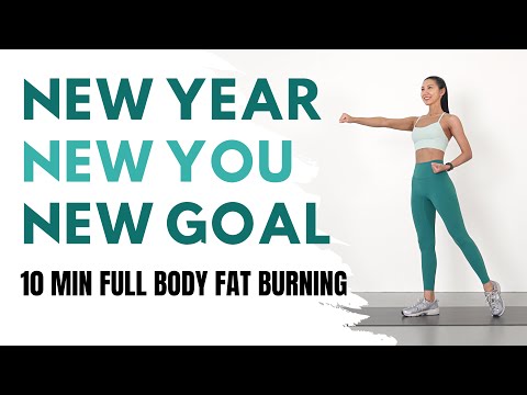NEW YEAR, NEW YOU, NEW GOAL✨10 MIN Full Body Fat Burning Workout at Home