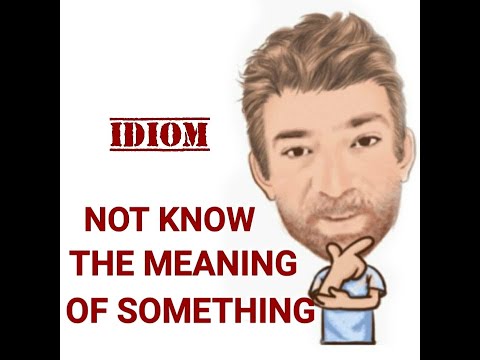 English Tutor Nick P Idioms (613) Not Know the Meaning of the Word