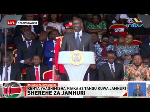 President Ruto cuts short his speech to observe a one-minute silence to honour the late Raila Odinga