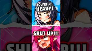 IRyS's reaction when Shiori calls her heavy...