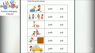 K2 - Science: Push and pull (worksheet)