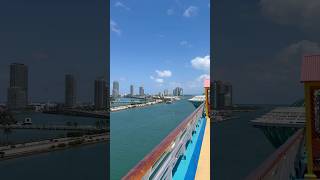 View of Miami from the cruise ship dock 🚢 🌴🔥!! #travelvlog #travel #view #royalcaribbean #florida