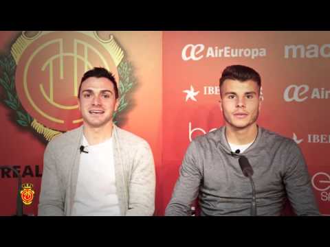 El saludo de Colunga y Roigé a los mallorquinistas.