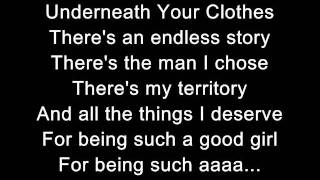 Shakira- Underneath Your Clothes (Lyrics)