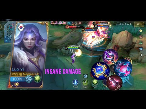 15 Kills Luo Yi Insane Burst Damage 100% SEASON 34 - LUO YI GAMEPLAY