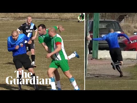 Bulgarian football match abandoned as referee chased off pitch