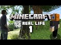Minecraft Vs Real Life 1 Trees