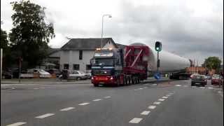 preview picture of video 'Vindmølle transport Sdr.Omme Denmark 04 Juni 2012.'