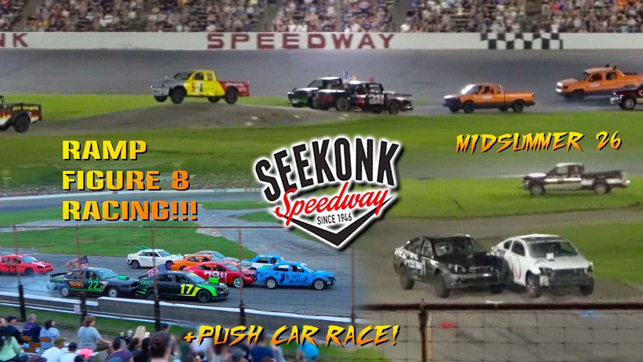 Seekonk Speedway 2026 Midsummer Thrill Show: Figure 8 Racing & Push Car Action