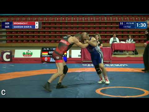 1/4 FS - 70 kg: F. BROMBACH (GER) v. B. SADEGHI SHOR (GER)