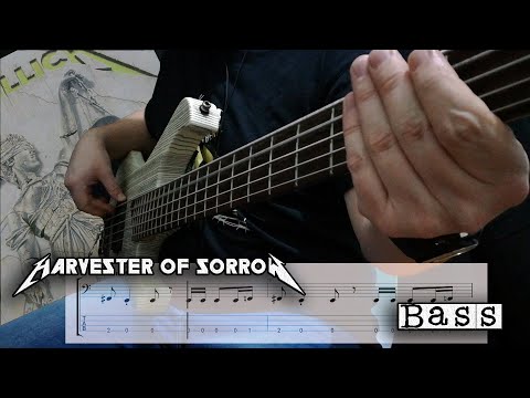 Harvester Of Sorrow - Cover by LuzNegra - Bass Playthrough w/tabs