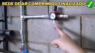 Como Fazer Rede de Ar Comprimido Utilizando Tubo Galvanizado Parte 2/2