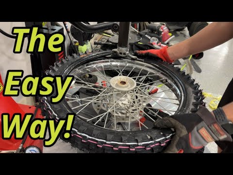 Changing A Dirt Bike Tire With A Tire Machine! Demonstration & Review