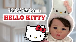 FIZ UMA BEBÊ REBORN HELLO KITTY! 🐱🍎