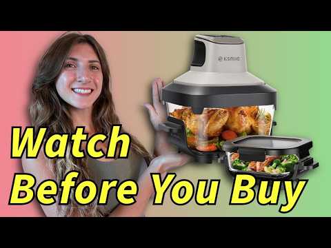 Kismile 4.5QT Glass Air Fryer, BPA-Free Non Toxic AirFryer with Digital Touch Control, 1500W Portable Airfryer, Dishwasher Safe Basket, Up to 400°F, Cooks with 95% Less Oil(White) video review thumbnail