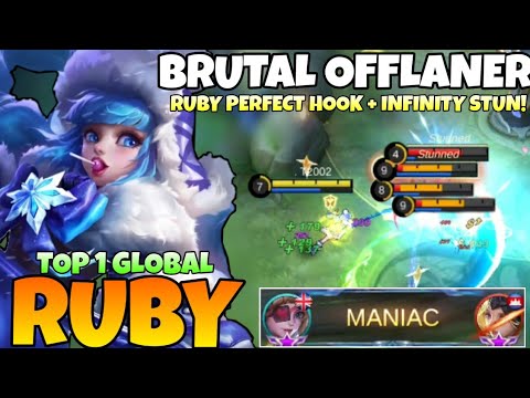 MANIAC! Unkillable Ruby insane Lifesteal Build DMG!! Ruby Best Build 2021 | Top 1 Global Ruby | MLBB