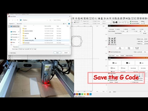 How to generate a G-code file for Offline laser engraving and cutting using Lightburn software.
