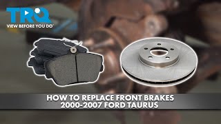 How to Replace Front Brakes 2000-2007 Ford Taurus