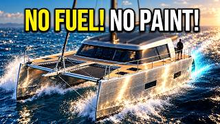 Why Electric Yacht Aluminium? NO Fuel Needed ! Catamaran VAAN R5 yacht walkthrou