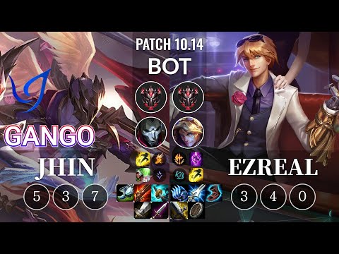 CGA Gango Jhin vs Ezreal Bot - KR Patch 10.14