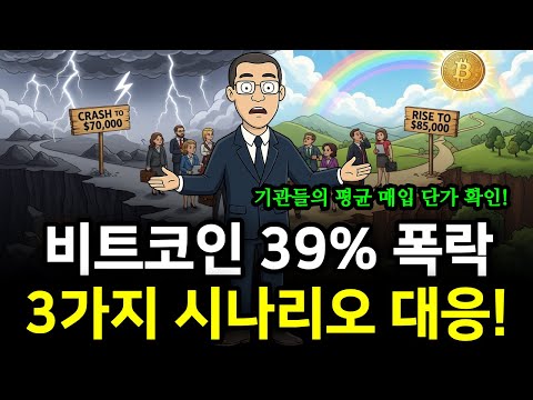 비트코인이 39% 폭락한 이유? 앞으로 벌어질 3가지 시나리오 별 대응 전략