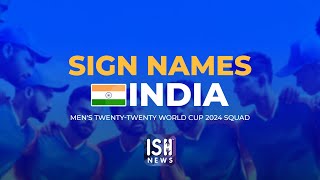 Sign Names of the Indian Players for T20 World Cup
