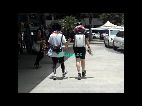 140710 M.PIRE Jerry & Haru cute moment @ HNL International Airport