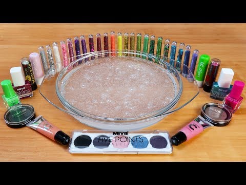 Mixing Makeup and Glitter Into Clear Slime ! SLIME SMOOTHIE ! SATISFYING SLIME VIDEO ! Part 4 Video
