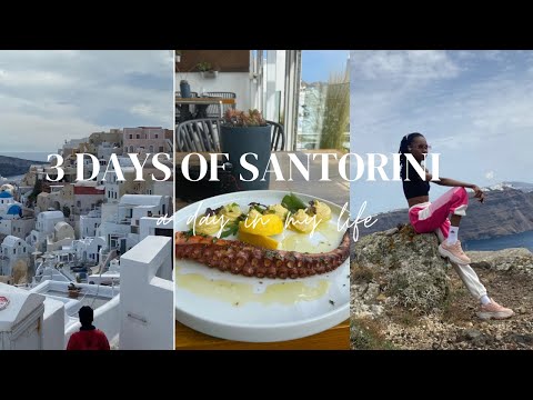 4 Beautiful Days in SANTORINI Vlog - Thira, Oia, Blue Domes, Sunsets, Volcano Tour, Greece