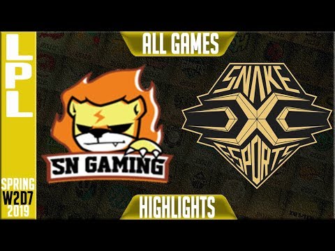 SN vs SS Highlights ALL GAMES | LPL Spring 2019 Week 2 Day 7 | Suning Gaming vs Snake Esports
