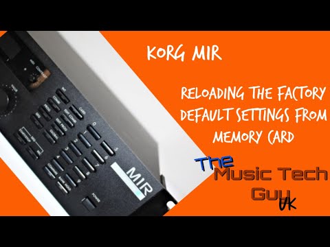 How to reload the factory default settings from memory card on the Korg M1R
