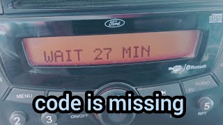 Ford car audio key code is missing