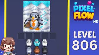 Pixel Flow Level 806 Solution Walkthrough