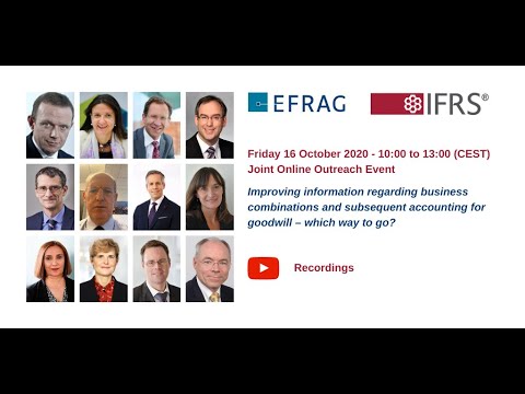 16/10/20 - EFRAG/IASB Webinar - Business Combinations - Disclosures, Goodwill and Impairment