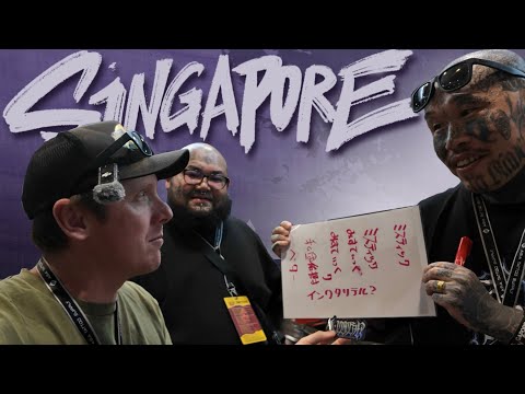 Tattooing at the Singapore tattoo convention