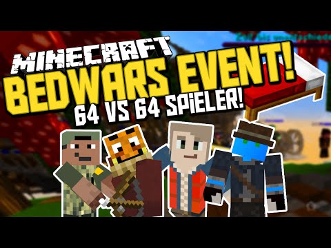 64 vs 64 Spieler BEDWARS EVENT! ✪ SIE KOMMEN VON ALLEN SEITEN!