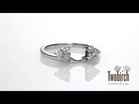 0.25 CT. Shared Prong Set Six Stone Ring Wrap - TwoBirch  TB-WRAP-0003-WG-E
