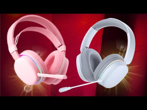 MechLands Aula G7 Wireless Gaming Headset for PS4/PS5/PC/Switch, Over-Ear Headphones with Detachable Noise Canceling Mic, RGB, Surround Sound, 60H Battery, 2.4GHz/BT/Wired (Pink) video review thumbnail