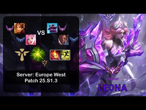 Leona Support + Seraphine vs Braum + Lucian - EUW Master - Patch 25.S1.3