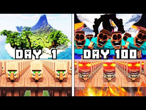 The Ultimate Minecraft 100 Days Island Survival Movie